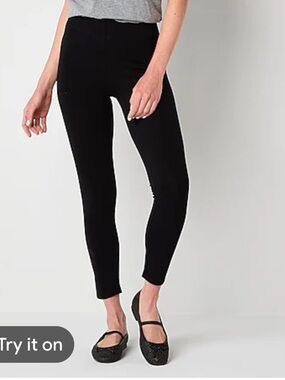 Liz Claiborne Lori Black Ponte Leggings NWT